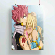 Onyourcases Natsu Dragneel and Lucy Heartfilia Custom Poster Gift Silk Poster Wall Decor Home Decoration Wall Art Satin Silky Decorative Wallpaper Personalized Wall Hanging 20x14 Inch 24x35 Inch Poster
