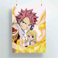 Onyourcases Natsu Dragneel and Lucy Heartfilia Fairy Tail Custom Poster Gift Silk Poster Wall Decor Home Decoration Wall Art Satin Silky Decorative Wallpaper Personalized Wall Hanging 20x14 Inch 24x35 Inch Poster