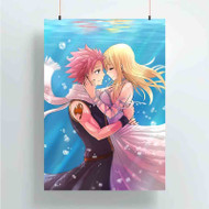 Onyourcases Natsu Dragneel and Lucy Heartfilia Kiss on Water Custom Poster Gift Silk Poster Wall Decor Home Decoration Wall Art Satin Silky Decorative Wallpaper Personalized Wall Hanging 20x14 Inch 24x35 Inch Poster