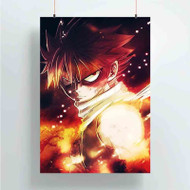 Onyourcases Natsu Dragneel Fire Fairy Tail Custom Poster Gift Silk Poster Wall Decor Home Decoration Wall Art Satin Silky Decorative Wallpaper Personalized Wall Hanging 20x14 Inch 24x35 Inch Poster