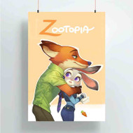 Onyourcases Nick and Judy Zootopia Custom Poster Gift Silk Poster Wall Decor Home Decoration Wall Art Satin Silky Decorative Wallpaper Personalized Wall Hanging 20x14 Inch 24x35 Inch Poster