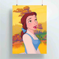Onyourcases Princess Belle Beauty and The Beast Disney Custom Poster Gift Silk Poster Wall Decor Home Decoration Wall Art Satin Silky Decorative Wallpaper Personalized Wall Hanging 20x14 Inch 24x35 Inch Poster