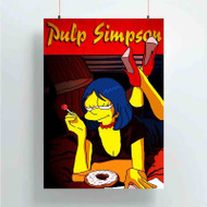 Onyourcases Pulp Fiction Simpsons Custom Poster Gift Silk Poster Wall Decor Home Decoration Wall Art Satin Silky Decorative Wallpaper Personalized Wall Hanging 20x14 Inch 24x35 Inch Poster