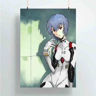 Onyourcases Rei Ayanami Evangelion Custom Poster Gift Silk Poster Wall Decor Home Decoration Wall Art Satin Silky Decorative Wallpaper Personalized Wall Hanging 20x14 Inch 24x35 Inch Poster