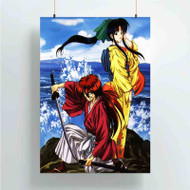 Onyourcases Rurouni Kenshin and Kamiya Kauru Samurai X Custom Poster Gift Silk Poster Wall Decor Home Decoration Wall Art Satin Silky Decorative Wallpaper Personalized Wall Hanging 20x14 Inch 24x35 Inch Poster