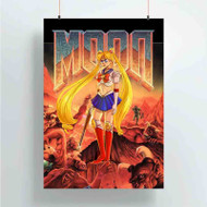 Onyourcases Sailor Moon Doom Custom Poster Gift Silk Poster Wall Decor Home Decoration Wall Art Satin Silky Decorative Wallpaper Personalized Wall Hanging 20x14 Inch 24x35 Inch Poster