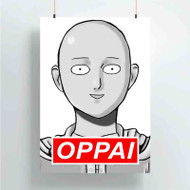 Onyourcases Saitama Sensei One Punch Man Oppai Custom Poster Gift Silk Poster Wall Decor Home Decoration Wall Art Satin Silky Decorative Wallpaper Personalized Wall Hanging 20x14 Inch 24x35 Inch Poster