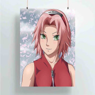 Onyourcases Sakura Haruno Naruto Shippuden Custom Poster Gift Silk Poster Wall Decor Home Decoration Wall Art Satin Silky Decorative Wallpaper Personalized Wall Hanging 20x14 Inch 24x35 Inch Poster