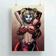 Onyourcases Sexy Harley Quinn Deadpool Custom Poster Gift Silk Poster Wall Decor Home Decoration Wall Art Satin Silky Decorative Wallpaper Personalized Wall Hanging 20x14 Inch 24x35 Inch Poster