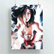 Onyourcases Sexy Wonder Woman Custom Poster Gift Silk Poster Wall Decor Home Decoration Wall Art Satin Silky Decorative Wallpaper Personalized Wall Hanging 20x14 Inch 24x35 Inch Poster