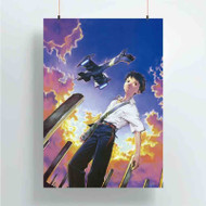 Onyourcases Shinji Ikari Evangelion Custom Poster Gift Silk Poster Wall Decor Home Decoration Wall Art Satin Silky Decorative Wallpaper Personalized Wall Hanging 20x14 Inch 24x35 Inch Poster