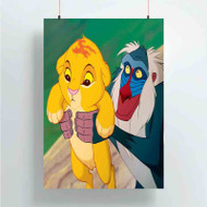Onyourcases Simba and Rafiki Disney Custom Poster Gift Silk Poster Wall Decor Home Decoration Wall Art Satin Silky Decorative Wallpaper Personalized Wall Hanging 20x14 Inch 24x35 Inch Poster