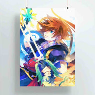 Onyourcases Sora Kingdom Hearts Custom Poster Gift Silk Poster Wall Decor Home Decoration Wall Art Satin Silky Decorative Wallpaper Personalized Wall Hanging 20x14 Inch 24x35 Inch Poster