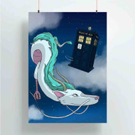 Onyourcases Spirited Away Doctor Who Police Box Custom Poster Gift Silk Poster Wall Decor Home Decoration Wall Art Satin Silky Decorative Wallpaper Personalized Wall Hanging 20x14 Inch 24x35 Inch Poster
