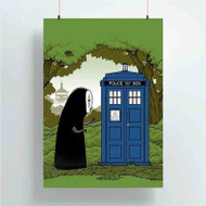 Onyourcases Spirited Away No Face Police Box Custom Poster Gift Silk Poster Wall Decor Home Decoration Wall Art Satin Silky Decorative Wallpaper Personalized Wall Hanging 20x14 Inch 24x35 Inch Poster