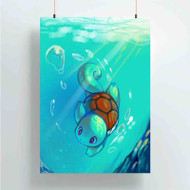 Onyourcases Squirtle Pokemon Art Custom Poster Gift Silk Poster Wall Decor Home Decoration Wall Art Satin Silky Decorative Wallpaper Personalized Wall Hanging 20x14 Inch 24x35 Inch Poster