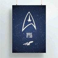 Onyourcases Star Trek Make it So Custom Poster Gift Silk Poster Wall Decor Home Decoration Wall Art Satin Silky Decorative Wallpaper Personalized Wall Hanging 20x14 Inch 24x35 Inch Poster