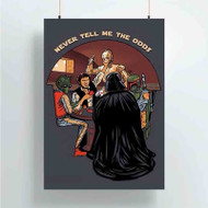 Onyourcases Star Wars Never Tell Me The Odds Custom Poster Gift Silk Poster Wall Decor Home Decoration Wall Art Satin Silky Decorative Wallpaper Personalized Wall Hanging 20x14 Inch 24x35 Inch Poster