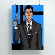 Onyourcases Sterling Archer Art Custom Poster Gift Silk Poster Wall Decor Home Decoration Wall Art Satin Silky Decorative Wallpaper Personalized Wall Hanging 20x14 Inch 24x35 Inch Poster