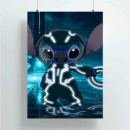 Onyourcases Stitch Tron Custom Poster Gift Silk Poster Wall Decor Home Decoration Wall Art Satin Silky Decorative Wallpaper Personalized Wall Hanging 20x14 Inch 24x35 Inch Poster