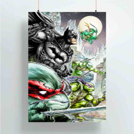 Onyourcases Teenage Mutant Ninja Turtles and Batman Custom Poster Gift Silk Poster Wall Decor Home Decoration Wall Art Satin Silky Decorative Wallpaper Personalized Wall Hanging 20x14 Inch 24x35 Inch Poster