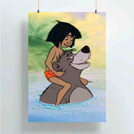 Onyourcases The Jungle Book Baloo and Mowgli Custom Poster Gift Silk Poster Wall Decor Home Decoration Wall Art Satin Silky Decorative Wallpaper Personalized Wall Hanging 20x14 Inch 24x35 Inch Poster