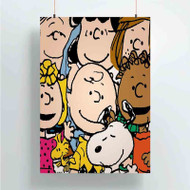 Onyourcases The Peanuts Gang Custom Poster Gift Silk Poster Wall Decor Home Decoration Wall Art Satin Silky Decorative Wallpaper Personalized Wall Hanging 20x14 Inch 24x35 Inch Poster