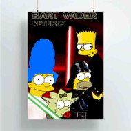 Onyourcases The Simpsons Bart Vader Star Wars Custom Poster Gift Silk Poster Wall Decor Home Decoration Wall Art Satin Silky Decorative Wallpaper Personalized Wall Hanging 20x14 Inch 24x35 Inch Poster