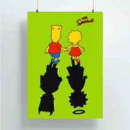 Onyourcases The Simpsons Shadows Custom Poster Gift Silk Poster Wall Decor Home Decoration Wall Art Satin Silky Decorative Wallpaper Personalized Wall Hanging 20x14 Inch 24x35 Inch Poster