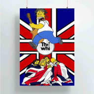 Onyourcases The Who Simpsons Custom Poster Gift Silk Poster Wall Decor Home Decoration Wall Art Satin Silky Decorative Wallpaper Personalized Wall Hanging 20x14 Inch 24x35 Inch Poster