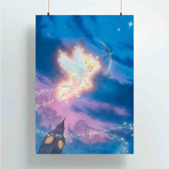 Onyourcases Tinkerbell Disney Custom Poster Gift Silk Poster Wall Decor Home Decoration Wall Art Satin Silky Decorative Wallpaper Personalized Wall Hanging 20x14 Inch 24x35 Inch Poster
