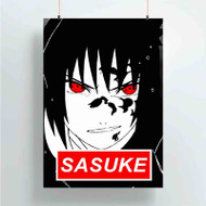 Onyourcases Uchiha Sasuke Face Naruto Shippuden Custom Poster Gift Silk Poster Wall Decor Home Decoration Wall Art Satin Silky Decorative Wallpaper Personalized Wall Hanging 20x14 Inch 24x35 Inch Poster