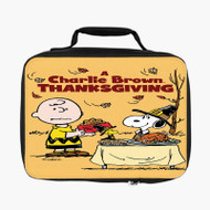 Onyourcases A Charlie Brown Thanksgiving Custom Lunch Bag Personalised Photo Adult Kids School Bento Food Picnics Work Trip Lunch Box Birthday Gift Girls Brand New Boys Tote Bag