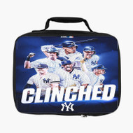 Onyourcases Clinched New York Yankees Custom Lunch Bag Personalised Photo Adult Kids School Bento Food Picnics Work Trip Lunch Box Birthday Gift Girls Brand New Boys Tote Bag