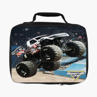 Onyourcases Rockwell RED Monster Truck Custom Lunch Bag Personalised Photo Adult Kids School Bento Food Picnics Work Trip Lunch Box Birthday Gift Girls Brand New Boys Tote Bag