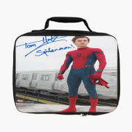 Onyourcases Tom Holland Spiderman Signed Custom Lunch Bag Personalised Photo Adult Kids School Bento Food Picnics Work Trip Lunch Box Birthday Gift Girls Brand New Boys Tote Bag