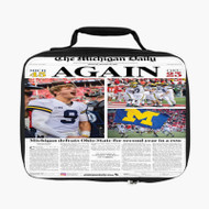 Onyourcases 11 30 The Michigan Daily Front Custom Lunch Bag Personalised Photo Adult Kids School Bento Food Picnics Work Trip Lunch Box Birthday Gift Girls Boys Brand New Tote Bag