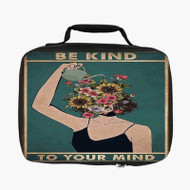 Onyourcases Be Kind To Your Mind Vintage Custom Lunch Bag Personalised Photo Adult Kids School Bento Food Picnics Work Trip Lunch Box Birthday Gift Girls Boys Brand New Tote Bag