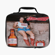 Onyourcases Budweiser Beer Poster Girl Custom Lunch Bag Personalised Photo Adult Kids School Bento Food Picnics Work Trip Lunch Box Birthday Gift Girls Boys Brand New Tote Bag