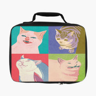 Onyourcases Four Meme Cats of the Apocalypse Custom Lunch Bag Personalised Photo Adult Kids School Bento Food Picnics Work Trip Lunch Box Birthday Gift Girls Boys Brand New Tote Bag