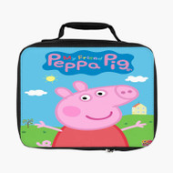 Onyourcases My Friend Peppa Pig Custom Lunch Bag Personalised Photo Adult Kids School Bento Food Picnics Work Trip Lunch Box Birthday Gift Girls Boys Brand New Tote Bag