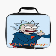Onyourcases Rick and Morty Middle Finger Custom Lunch Bag Personalised Photo Adult Kids School Bento Food Picnics Work Trip Lunch Box Birthday Gift Girls Boys Brand New Tote Bag