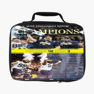 Onyourcases The Michigan Daily Champion Custom Lunch Bag Personalised Photo Adult Kids School Bento Food Picnics Work Trip Lunch Box Birthday Gift Girls Boys Brand New Tote Bag