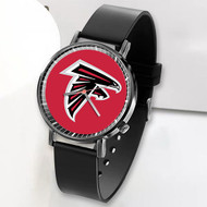 Onyourcases Atlanta Falcons NFL Art Custom Watch Top Awesome Unisex Black Classic Plastic Quartz Watch for Men Women Premium with Gift Box Watches