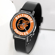Onyourcases Baltimore Orioles MLB Custom Watch Top Awesome Unisex Black Classic Plastic Quartz Watch for Men Women Premium with Gift Box Watches