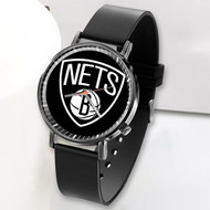 Onyourcases Brooklyn Nets NBA Art Custom Watch Top Awesome Unisex Black Classic Plastic Quartz Watch for Men Women Premium with Gift Box Watches