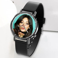 Onyourcases Camila Cabello Art Custom Watch Top Awesome Unisex Black Classic Plastic Quartz Watch for Men Women Premium with Gift Box Watches
