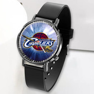 Onyourcases Cleveland Cavaliers NBA Art Custom Watch Top Awesome Unisex Black Classic Plastic Quartz Watch for Men Women Premium with Gift Box Watches