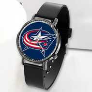 Onyourcases Columbus Blue Jackets NHL Custom Watch Top Awesome Unisex Black Classic Plastic Quartz Watch for Men Women Premium with Gift Box Watches