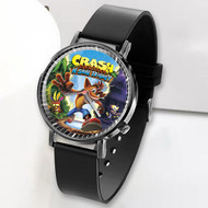 Onyourcases Crash Bandicoot Custom Watch Top Awesome Unisex Black Classic Plastic Quartz Watch for Men Women Premium with Gift Box Watches